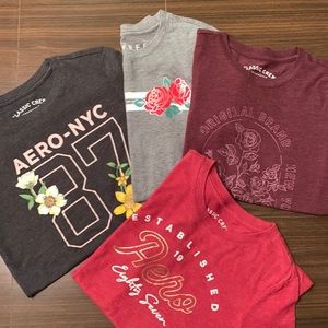Lot of 4 Aeropostale Classic Crew Tees